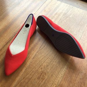 Rothy’s red flame red baker slippers